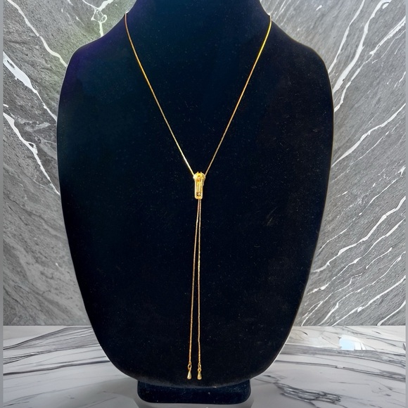 Vintage Adjustable Zipper Lariat Y Necklace - Picture 4 of 5